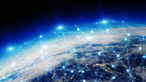 Imgage: T20 Network and data exchange over planet earth in space