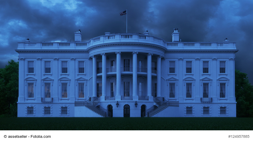 Image: White House in darkness