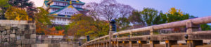 Picture of a Bridge and pagode in Osaka