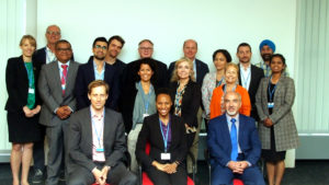 group picture Klimalog and TEG-CRM in their workshop room