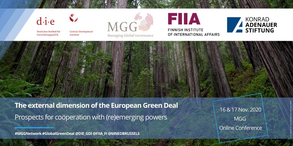 Flyer: MGG Online Conference, The External Dimension of the European Green Deal – Prospects for Cooperation with (Re)Emerging Powers, 16-17 November 2020