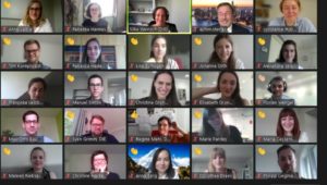 Photo: Participants of the Postgraduate Course in a Videoconference with Achim Steiner