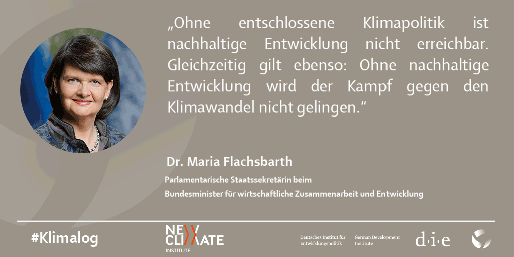 Zitat von Maria Flachsbarth: Ohne entschlossene Klimapolitik ist nachhaltige Entwicklung nicht erreichbar. Gleichzeitig gilt ebenso: Ohne nachhaltige Entwicklung wird der Kampf gegen den Klimawandel nicht gelingen.