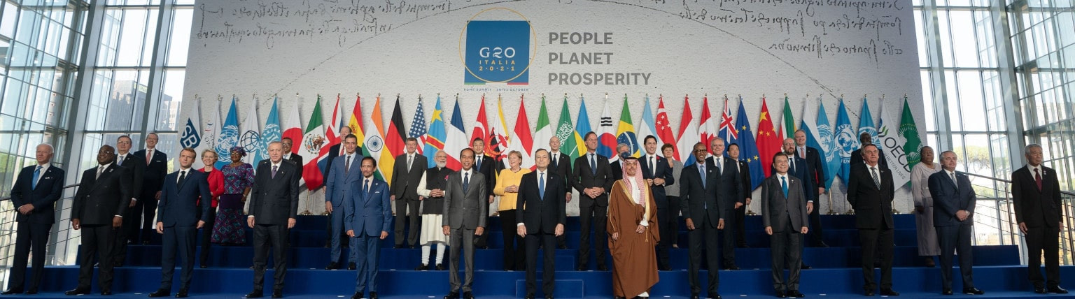 Photo: Group of the G20 Leaders at the Rome Summit 2021