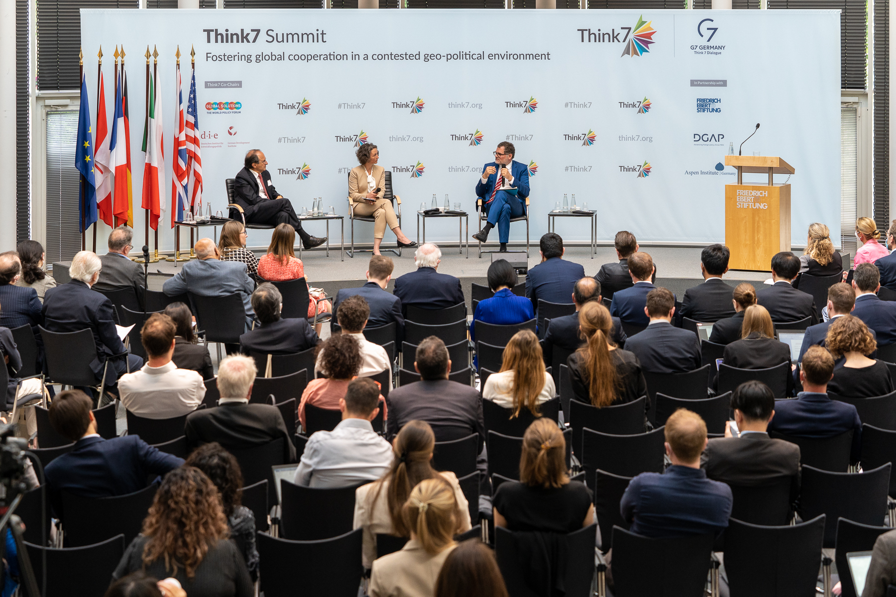 Photo: Think 7 Summit: Dennis Snower, Anna-Katharina Hornidge & Wolfgang Schmidt