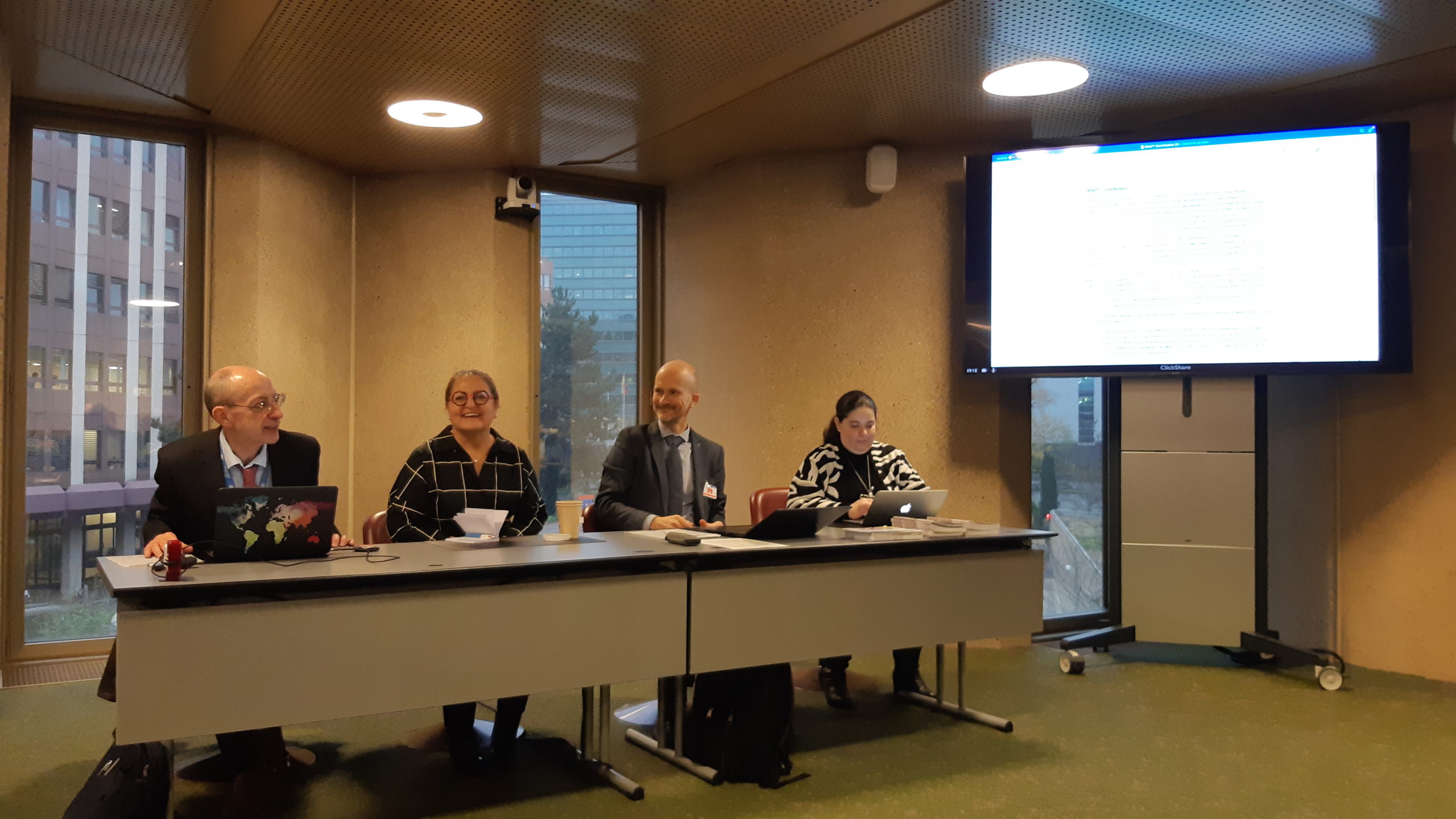 Photo: Panel of the Conference, Geoff Gilbert, Roula El-Rifai, Jörn Grävingholt, Liliana Jubilut