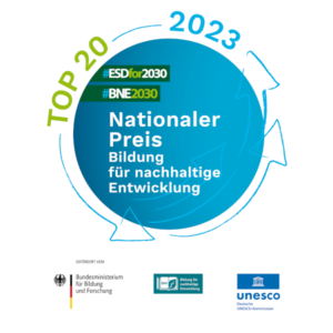 Logo: Nationaler Preis - Bildung für nachhaltige Entwicklung, mehr: www.bne-portal.de/