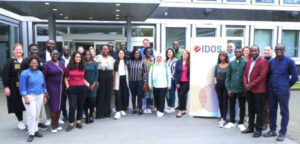 Photo: Participants of the BMZ African German Leadership Academy in front of the IDOS Building