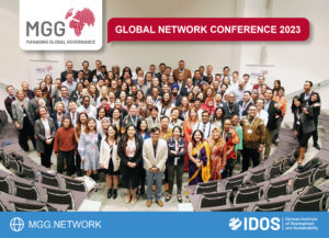 Photo: Group photo of the participating members of the Managing Global Governance (MGG) network and some staff members of the German Institute of Development and Sustainability (IDOS).