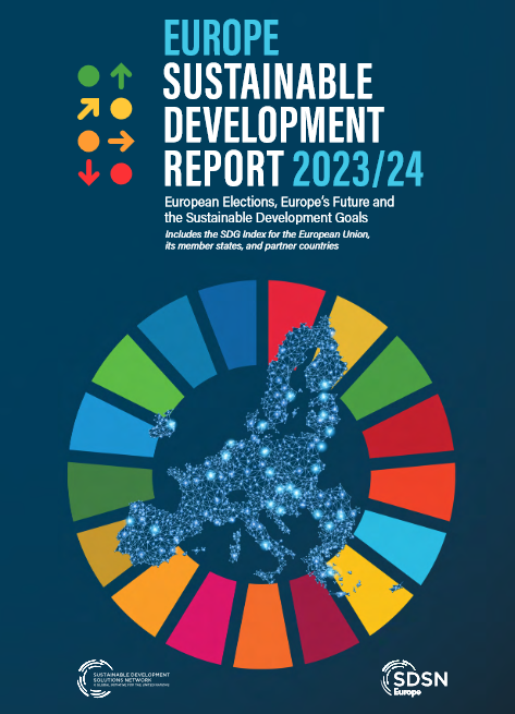 Cover: 5th edition of the Europe Sustainable Development Report by SDSN