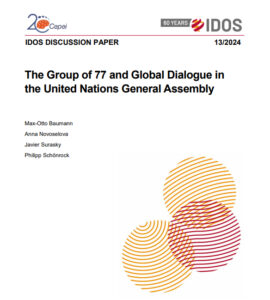 Cover: IDOS Discussion Paper 13/2024: The Group of 77 and Global Dialogue in the United Nations General Assembly