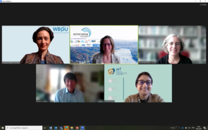 Screenshot of the Panellists at the online event of the Bonn Water Network