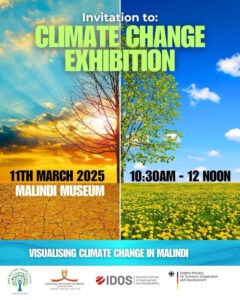 Photo of an invitation to the climate change exhibition