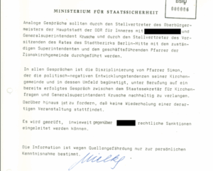 Photo: Stasi Document, Redaction of Personal Information.