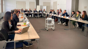 Photo: Participants in the moderated roundtable discussion.