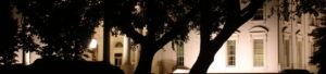 The White House at night