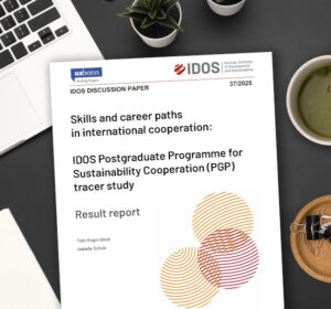 Cover: "Skills and career paths in international cooperation: IDOS Postgraduate Programme for Sustainability Cooperation (PGP) tracer study. Result report" by Tülin Engin-Stock and Isabella Schulz.