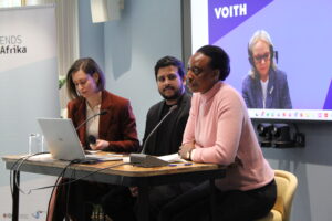 Photo: Dr Lena Gutheil, Priyal Singh and Dr Linda Lochner during the panel discussion.