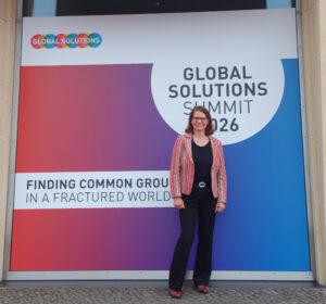 Photo: Dr. Kathrin Berensmann beim Global Solutions Summit.